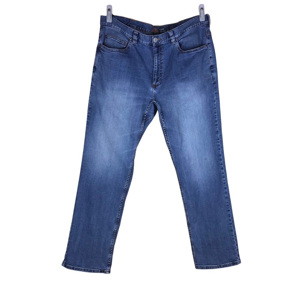 Ridgecut Toughwear Jeans Men’s 40x32 Blue Wash Straight Leg Flex Work Utility